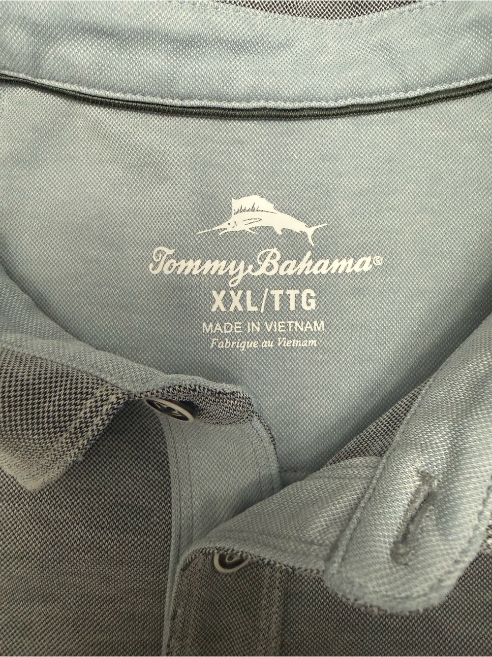 Tommy Bahama Men’s XXL Polo Gray TENCEL Lyocell Short Sleeve Marlin - Picture 3 of 9